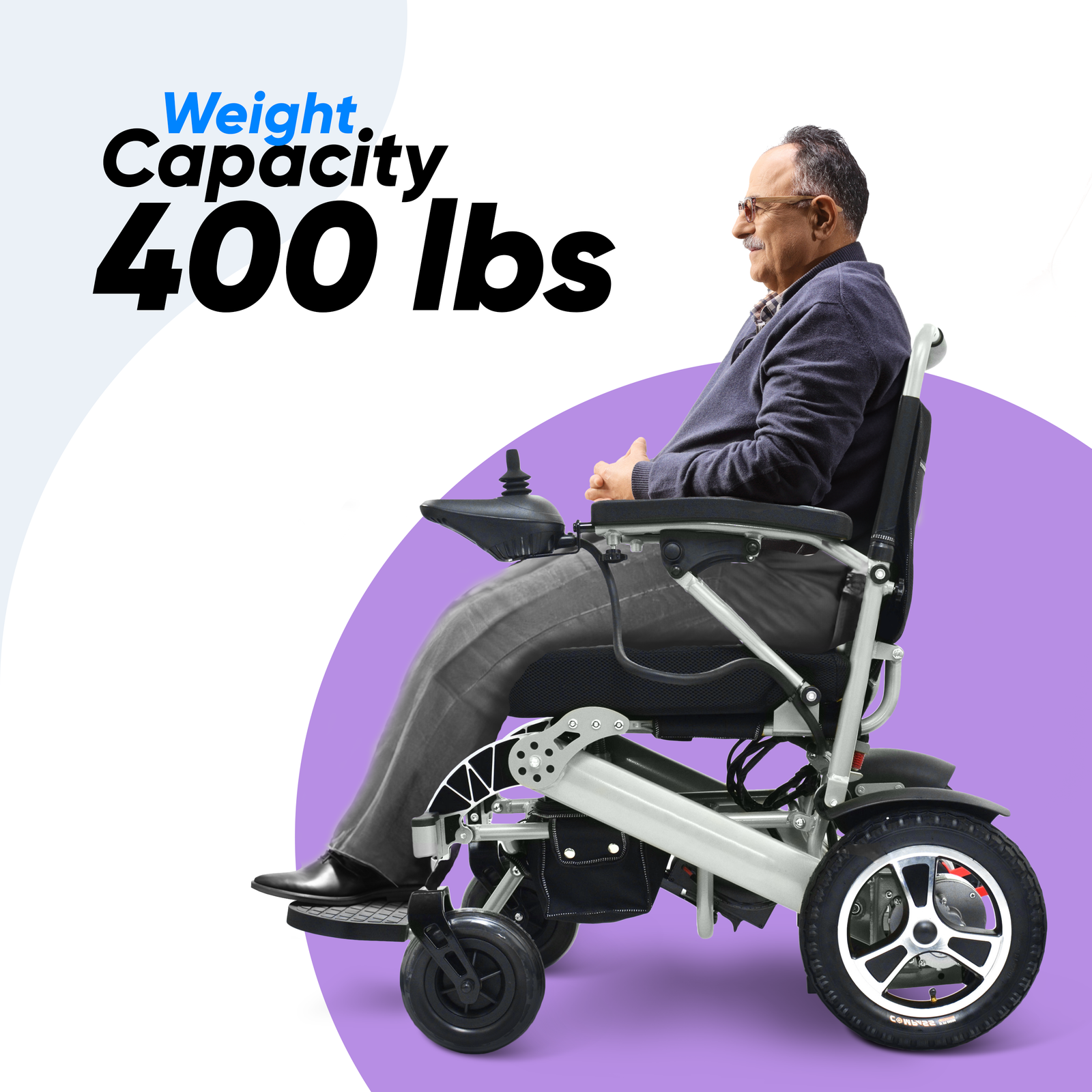 Ephesus E5 High Weight Capacity 400 lbs Electric Wheelchair