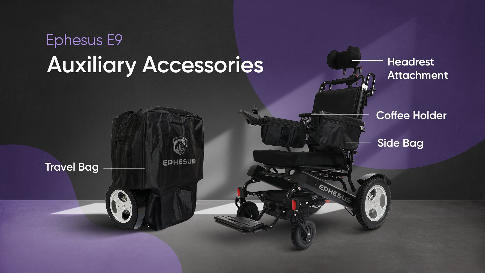 Ephesus E9 Electric Wheelchair Accessories