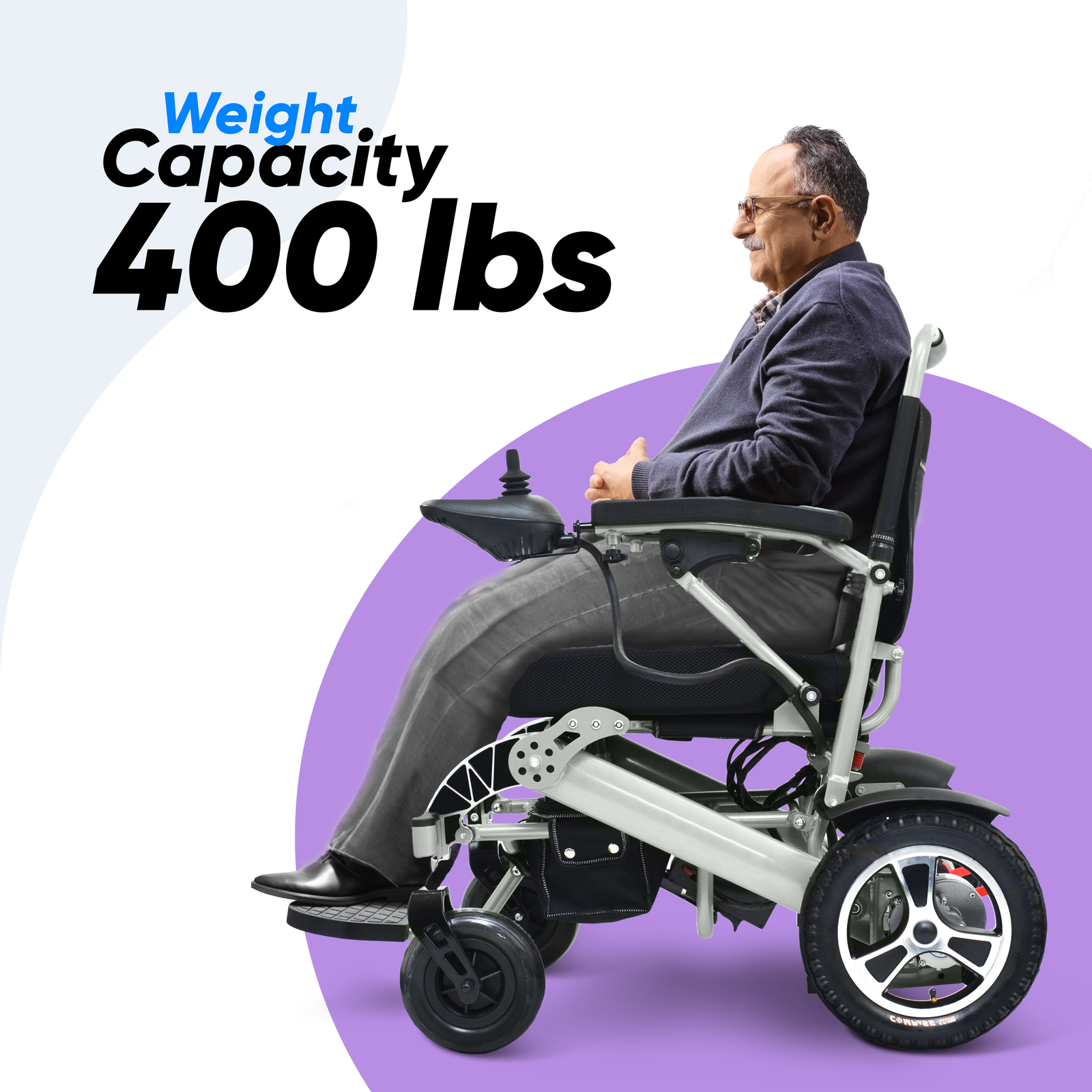 Ephesus E5 High Weight Capacity 400 lbs Electric Wheelchair 