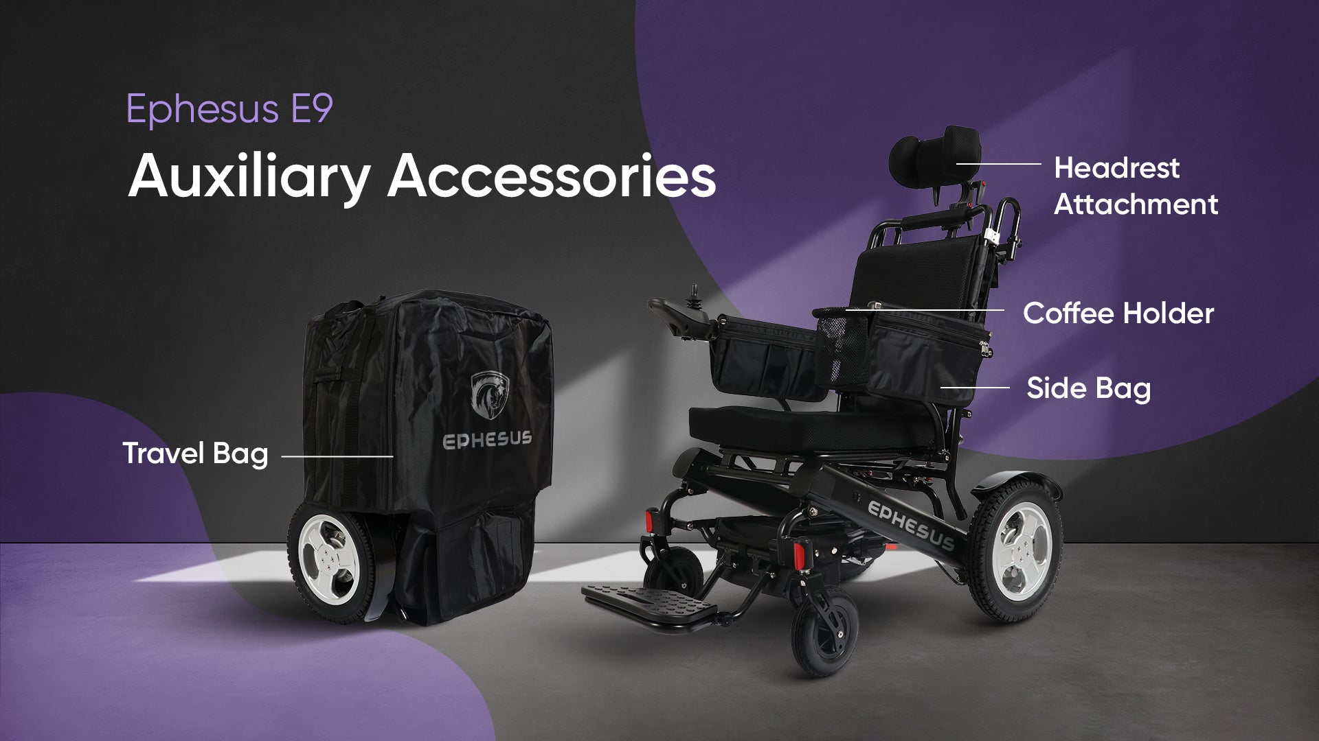 Ephesus E9 Electric Wheelchair Accessories 